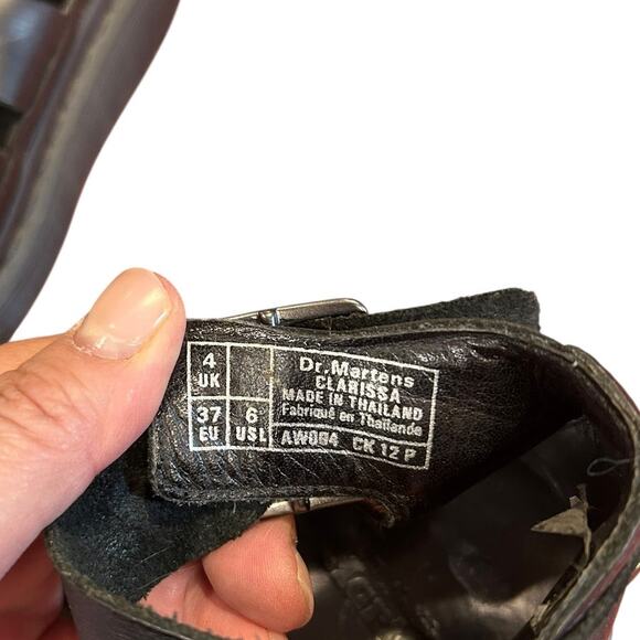 DR. MARTENS Black Leather Clarissa Platform Gladiator Sandals Womens EU 37, US 6 - Picture 6 of 8